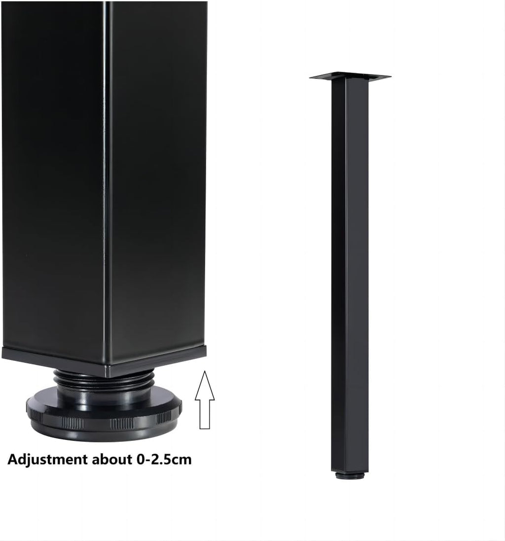 LCSDLHLSY Table Legs 28 inch, Adjustable Metal Furniture Legs,DIY Computer Desks Legs, Coffee Desks, Dining Table with Floor Protectors.