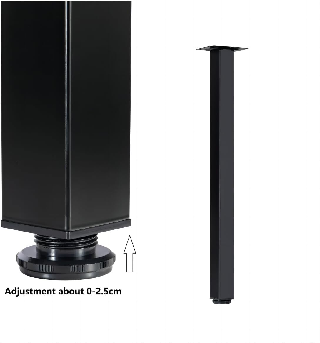 LCSDLHLSY Table Legs 28 inch, Adjustable Metal Furniture Legs,DIY Computer Desks Legs, Coffee Desks, Dining Table with Floor Protectors.