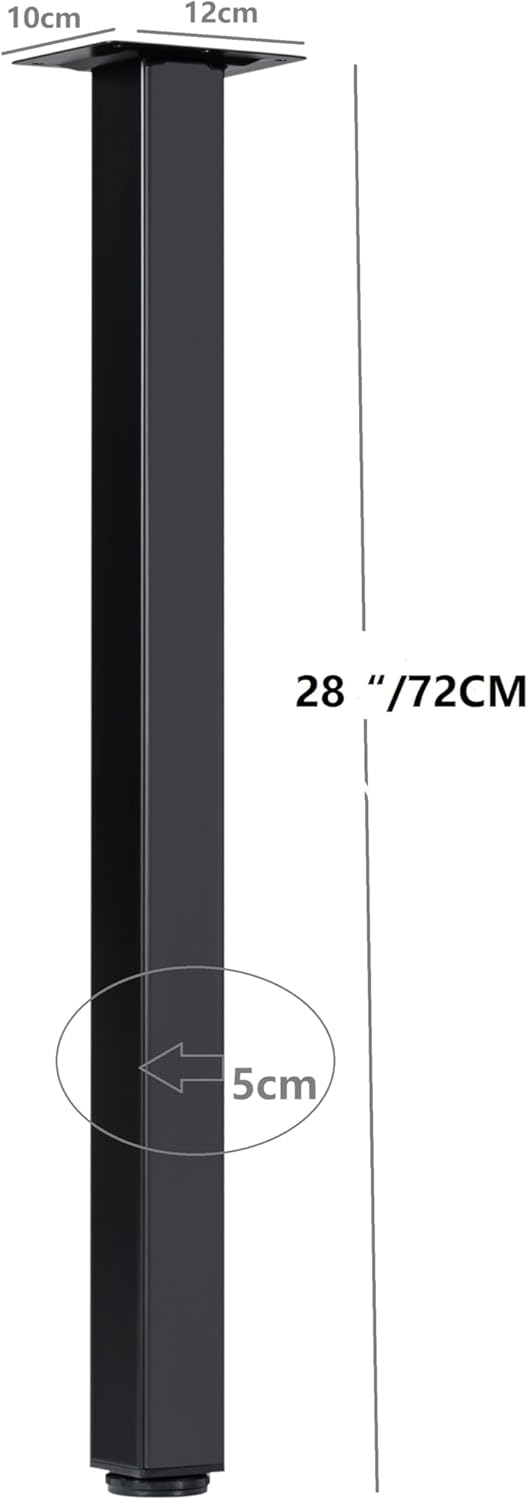 LCSDLHLSY Table Legs 28 inch, Adjustable Metal Furniture Legs,DIY Computer Desks Legs, Coffee Desks, Dining Table with Floor Protectors.