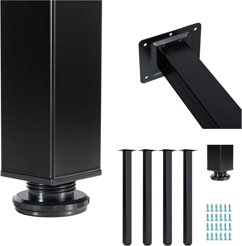 LCSDLHLSY Table Legs 28 inch, Adjustable Metal Furniture Legs,DIY Computer Desks Legs, Coffee Desks, Dining Table with Floor Protectors.