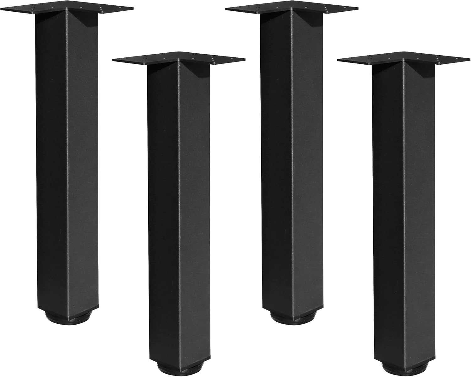 Metal Table Legs for Desk, Heavy Duty Square Tube Iron, DIY Furniture Legs for Dining and Coffee Table, Computer Desk, Workbench, Meeting Room Table, 28”H x 17.7”W(Rectangle)