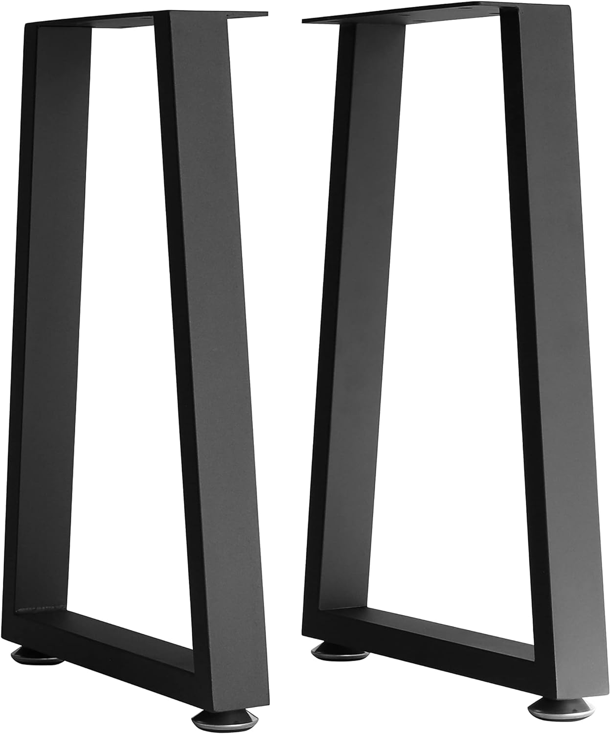 Metal Table Legs for Desk, Heavy Duty Square Tube Iron, DIY Furniture Legs for Dining and Coffee Table, Computer Desk, Workbench, Meeting Room Table, 28”H x 17.7”W(Rectangle)