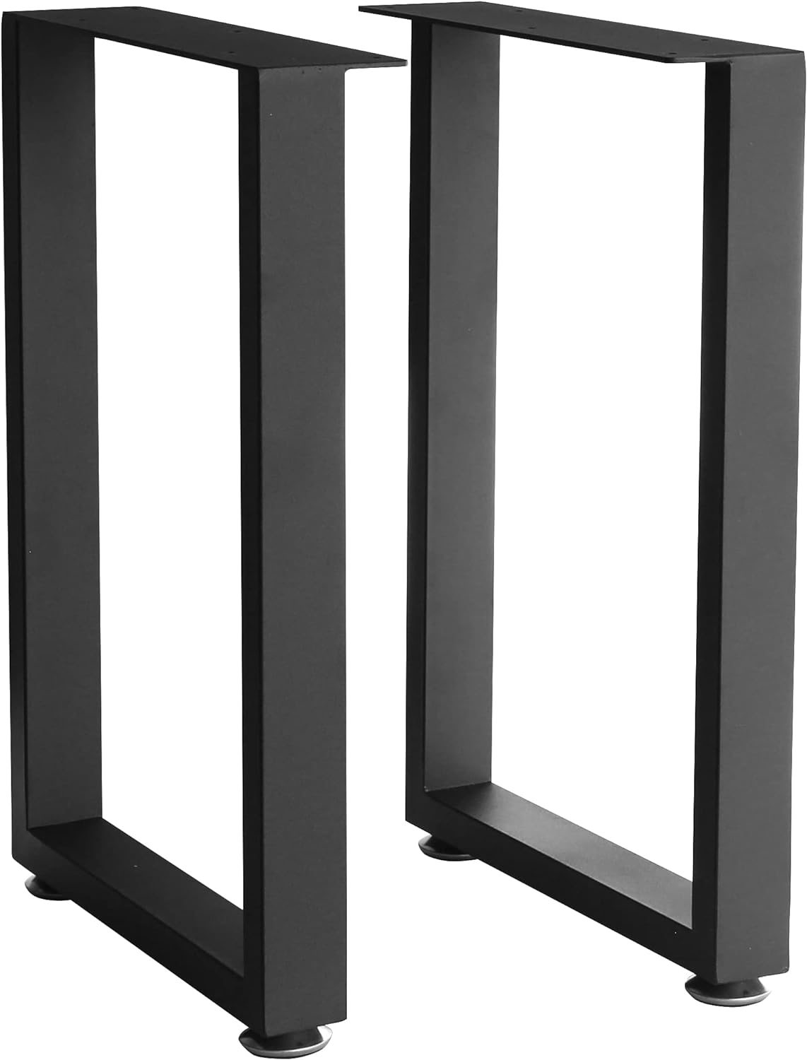 Metal Table Legs for Desk, Heavy Duty Square Tube Iron, DIY Furniture Legs for Dining and Coffee Table, Computer Desk, Workbench, Meeting Room Table, 28”H x 17.7”W(Rectangle)