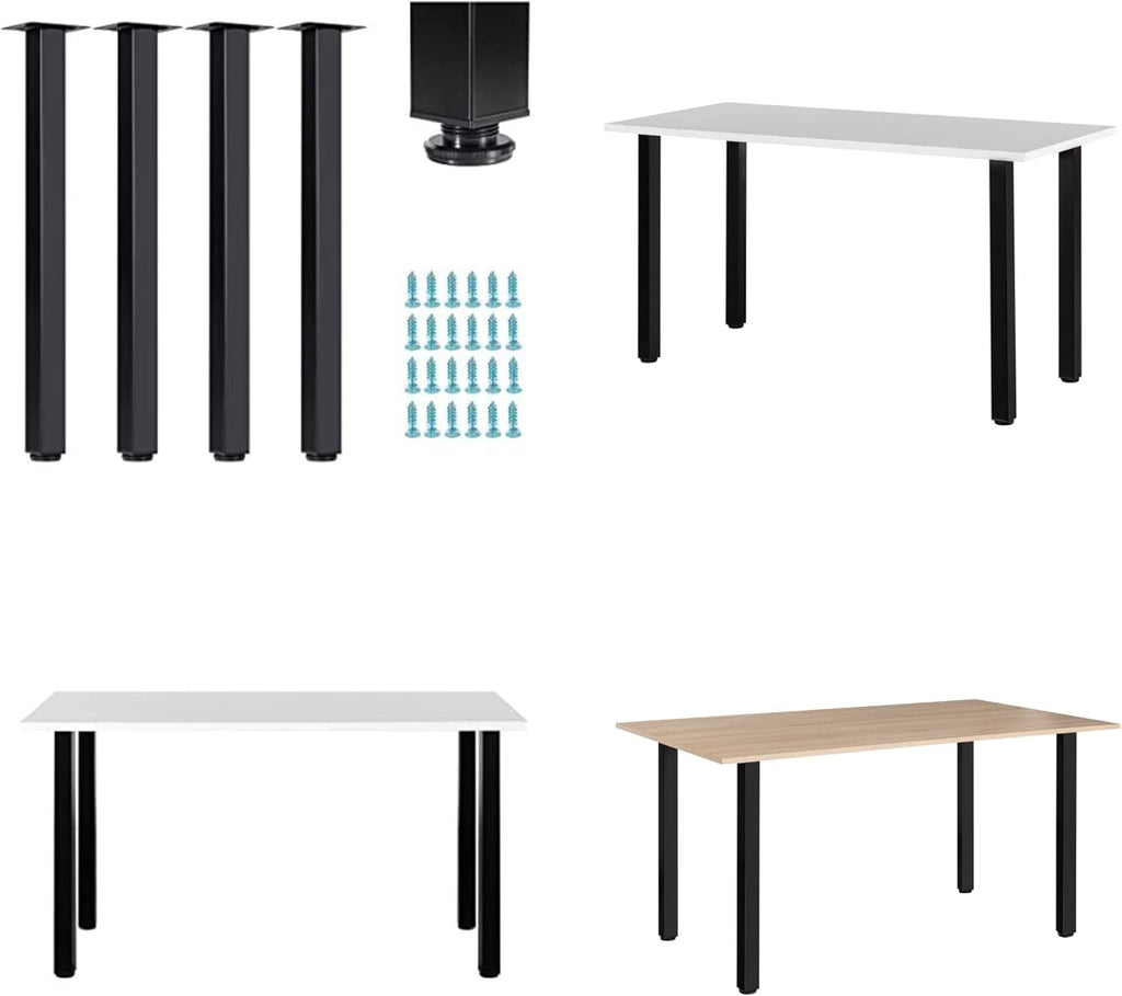 LCSDLHLSY Table Legs 28 inch, Adjustable Metal Furniture Legs,DIY Computer Desks Legs, Coffee Desks, Dining Table with Floor Protectors.
