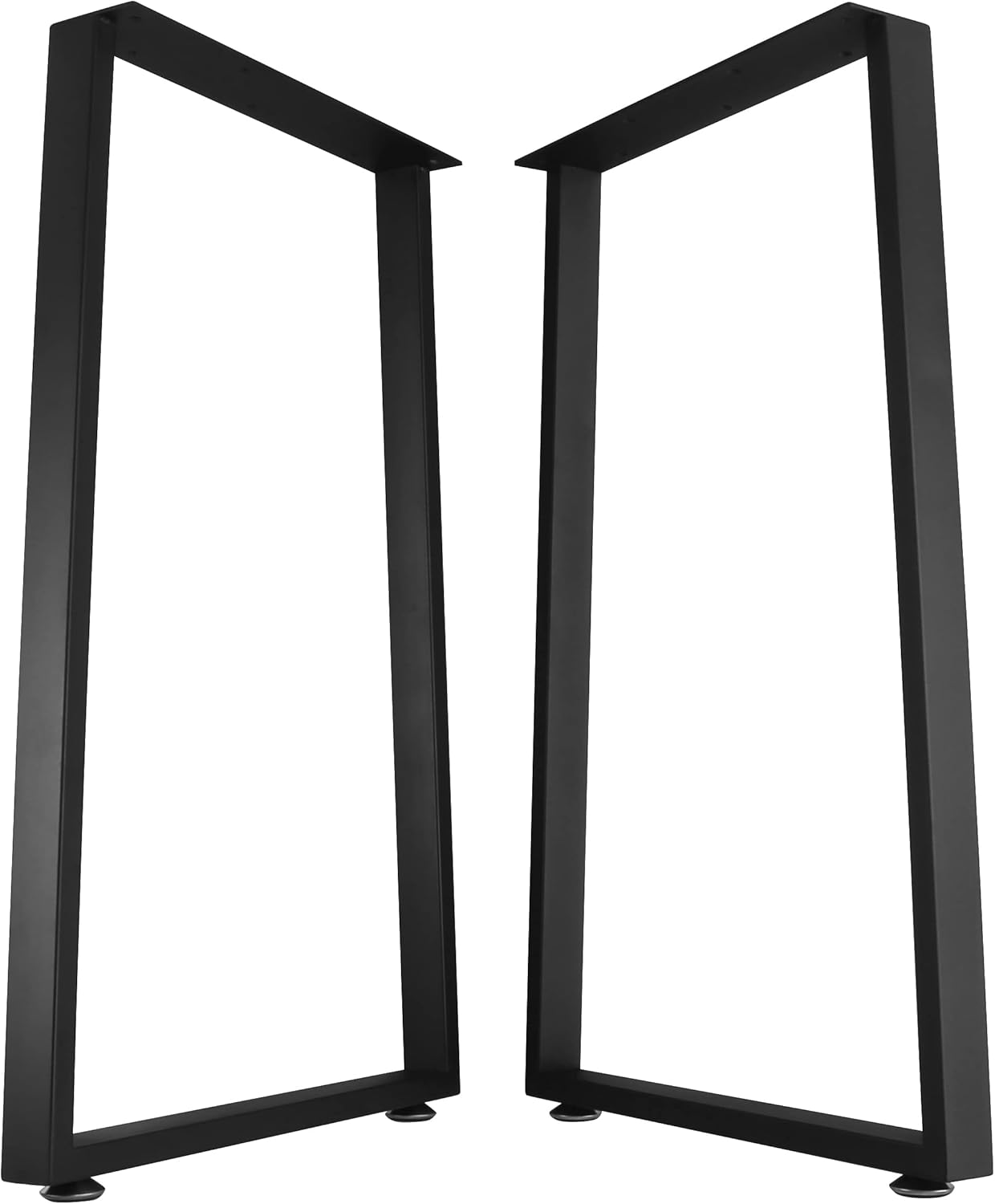 Metal Table Legs for Desk, Heavy Duty Square Tube Iron, DIY Furniture Legs for Dining and Coffee Table, Computer Desk, Workbench, Meeting Room Table, 28”H x 17.7”W(Rectangle)