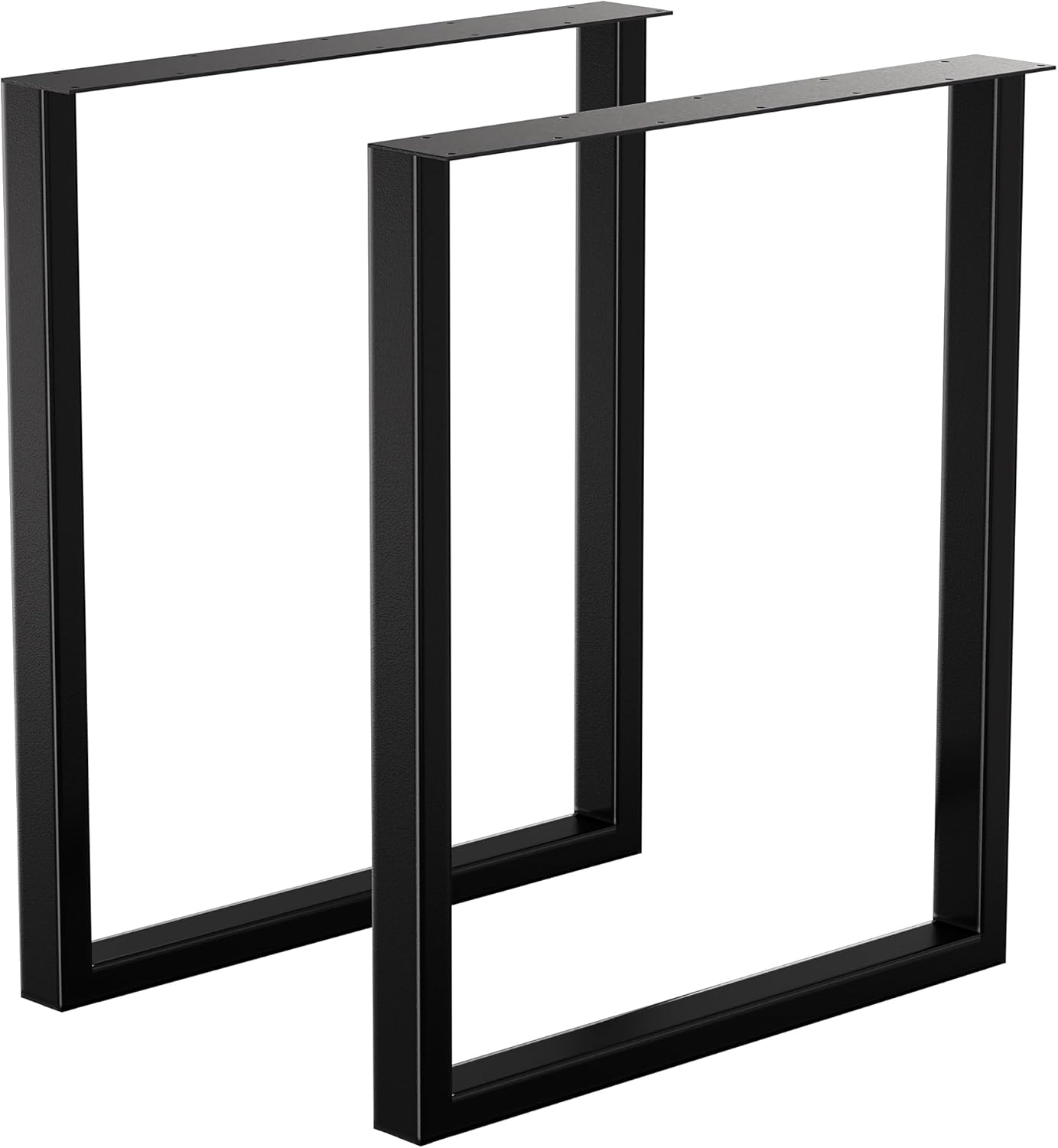 Metal Table Legs, 28''Hx 27”W Dining Leg, Heavy Duty 3.1" Width Section Square Steel Table Legs, 28x27x3.1 Inch Black Industrial Style Furniture Legs for Dining Desk Bench and Coffee Table