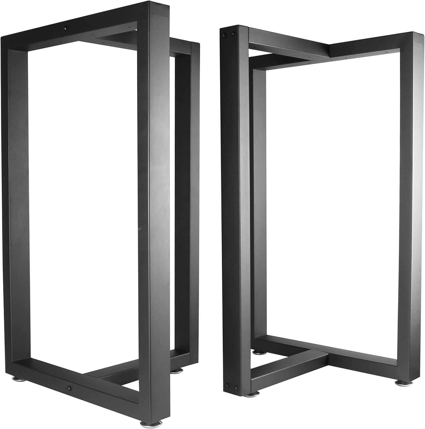 Metal Table Legs for Desk, Heavy Duty Square Tube Iron, DIY Furniture Legs for Dining and Coffee Table, Computer Desk, Workbench, Meeting Room Table, 28”H x 17.7”W(Rectangle)