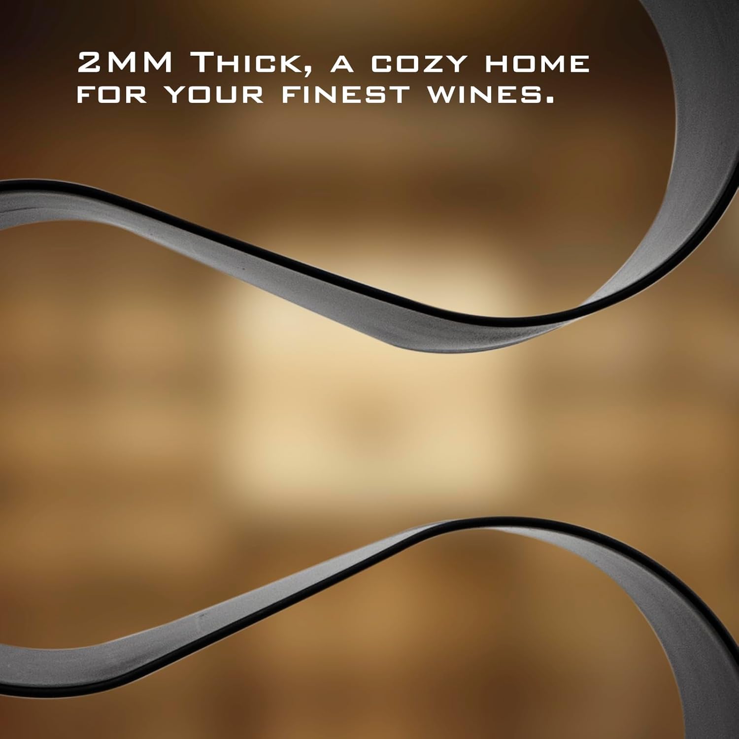 Wine Rack Countertop, Freestanding Creativity Modern Small Wine Holder, Tabletop Wine Stand for Kitchen Wine Bar Inside Cabinet, Pantry Decor-5 Bottle