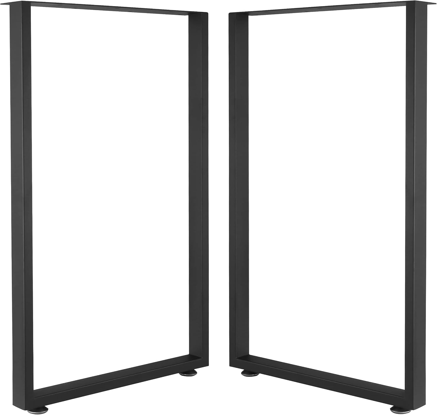Metal Table Legs for Desk, Heavy Duty Square Tube Iron, DIY Furniture Legs for Dining and Coffee Table, Computer Desk, Workbench, Meeting Room Table, 28”H x 17.7”W(Rectangle)