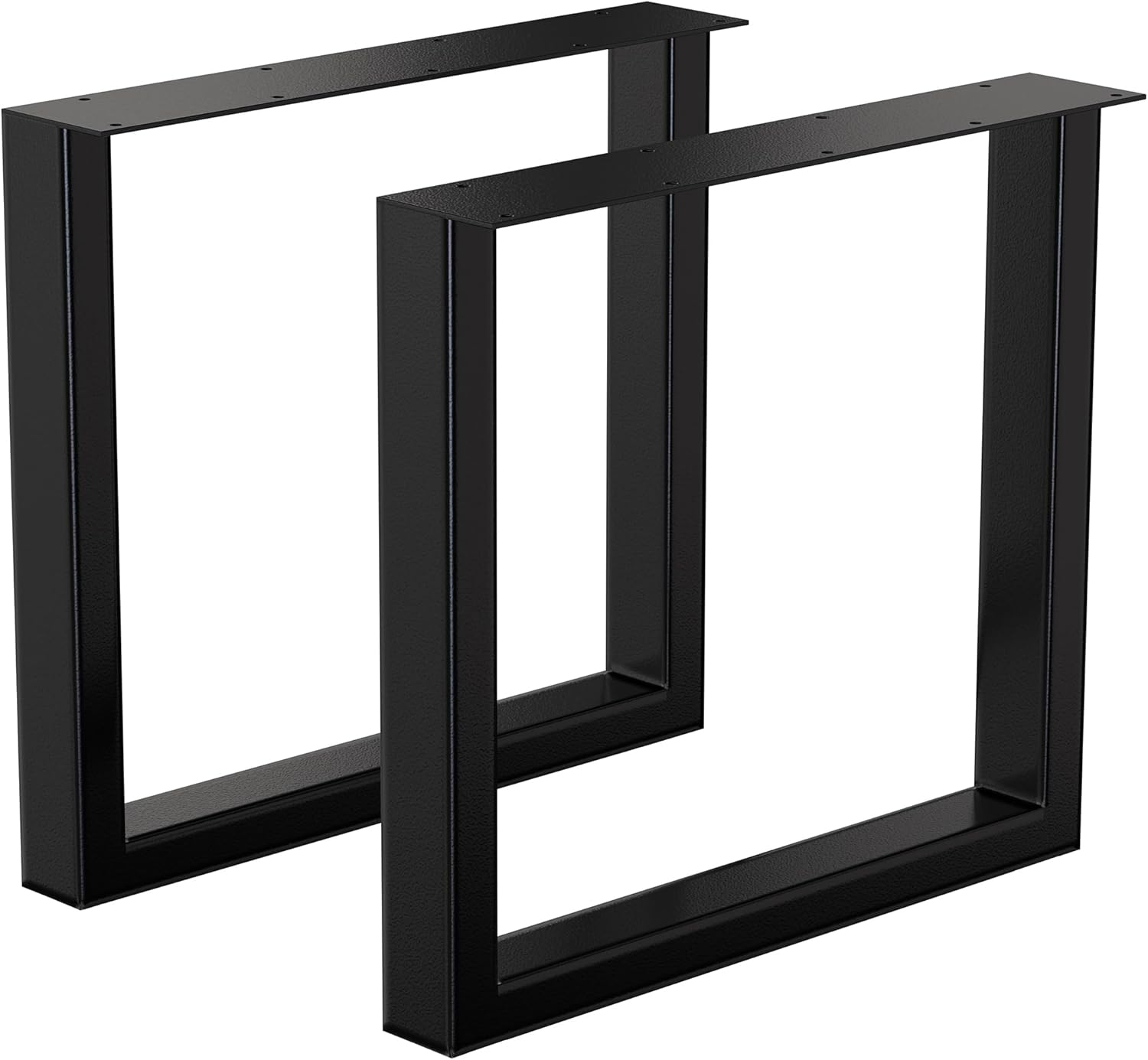 Metal Table Legs, 28''Hx 27”W Dining Leg, Heavy Duty 3.1" Width Section Square Steel Table Legs, 28x27x3.1 Inch Black Industrial Style Furniture Legs for Dining Desk Bench and Coffee Table