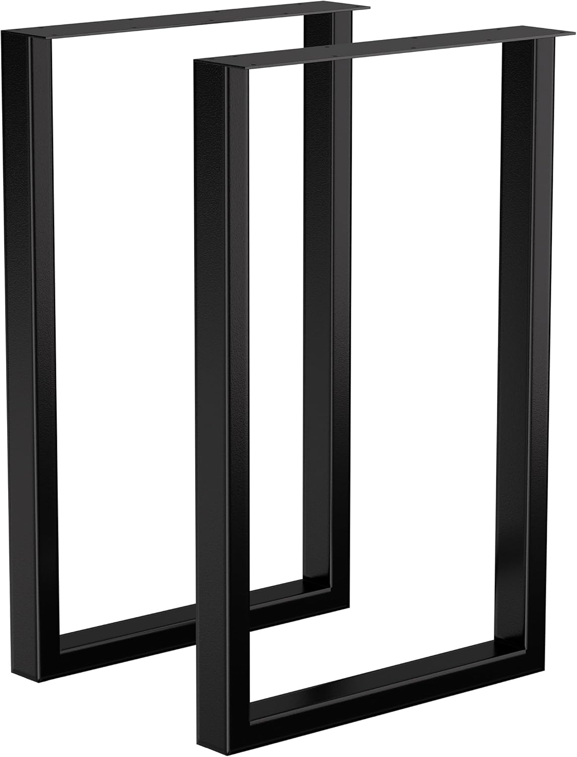 Metal Table Legs, 28''Hx 27”W Dining Leg, Heavy Duty 3.1" Width Section Square Steel Table Legs, 28x27x3.1 Inch Black Industrial Style Furniture Legs for Dining Desk Bench and Coffee Table