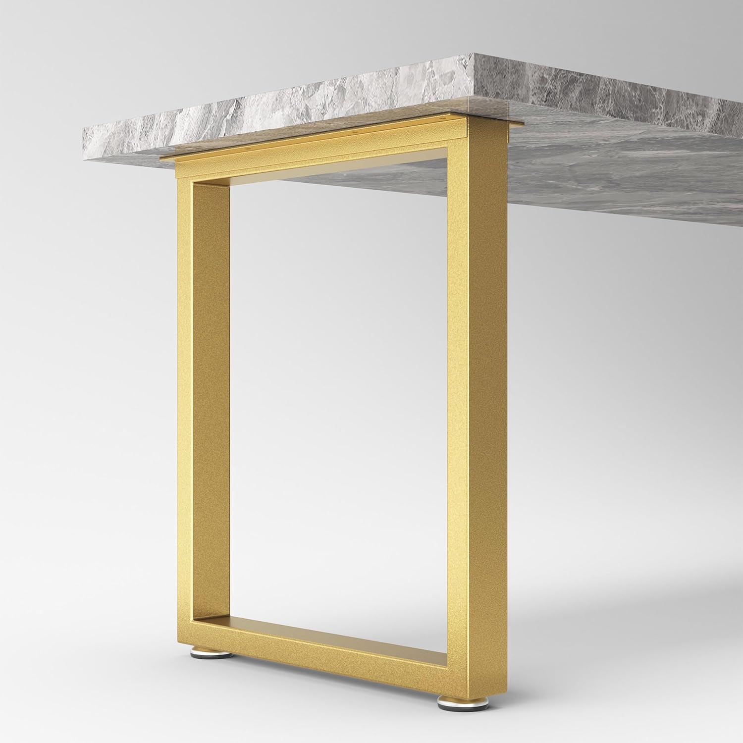 Patavinity Metal Table Legs 28 inch Height x 24 inch Wide with Adjustable Protector Feet, Industrial & Rustic Style Heavy Duty Metal Furniture Legs for Desk/Table, (Bear Up to 800lb), Black, Set of 2